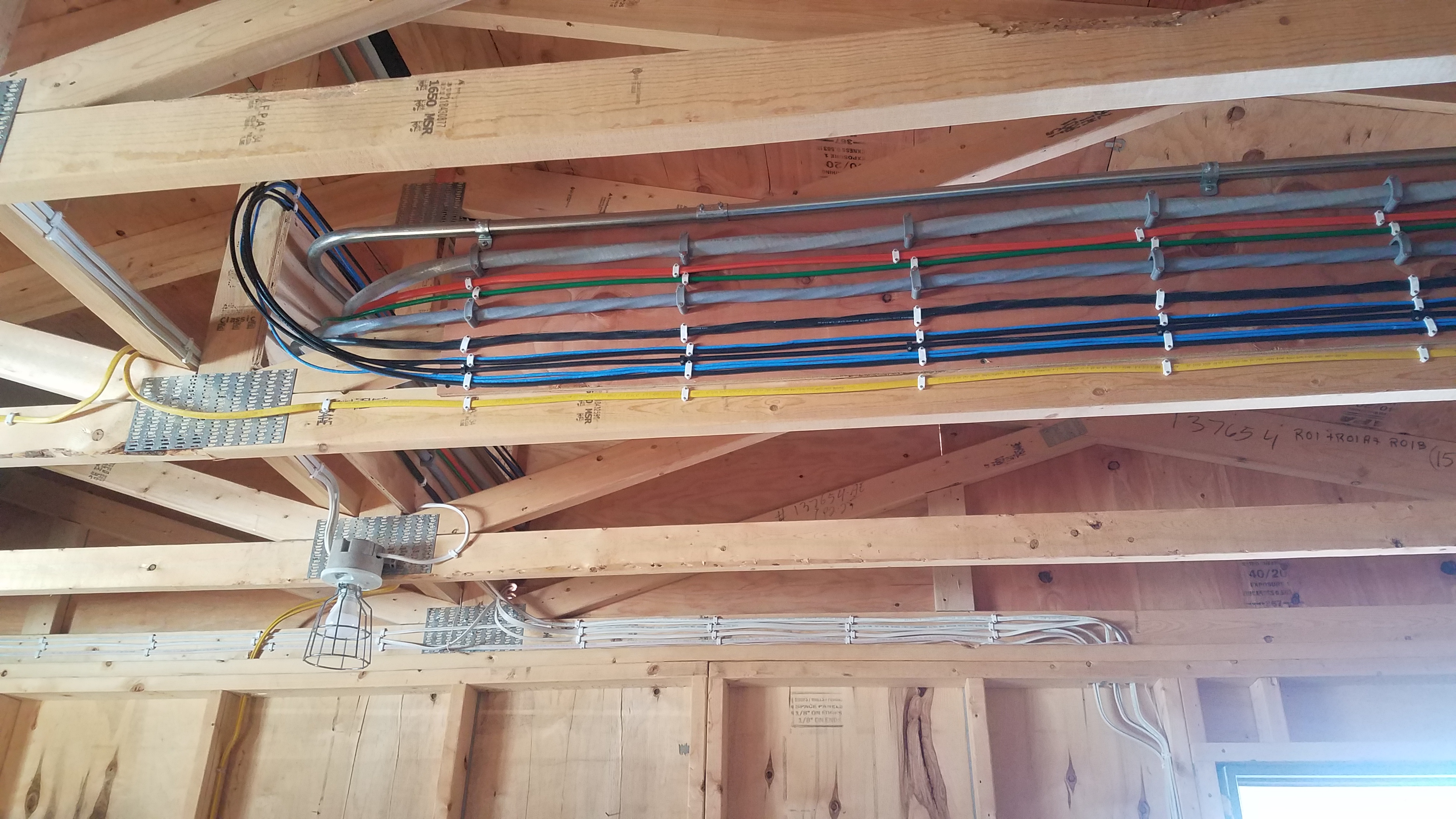 Licensed residential electrician working on home wiring in Fort Worth TX
